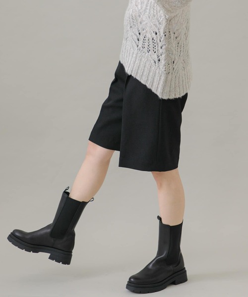 URBAN RESEARCH Sonny Label（アーバンリサーチサニーレーベル）の「タックハーフパンツ（その他パンツ・レディース・ブラック/キャメル・FREE）」の4枚目の写真