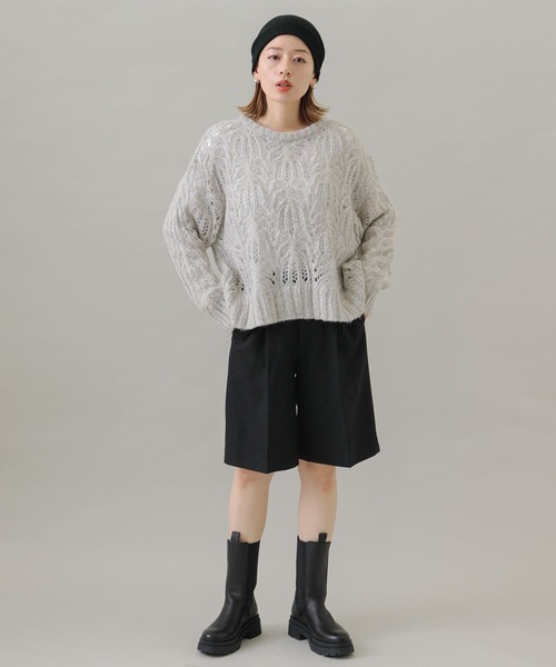 URBAN RESEARCH Sonny Label（アーバンリサーチサニーレーベル）の「タックハーフパンツ（その他パンツ・レディース・ブラック/キャメル・FREE）」の7枚目の写真