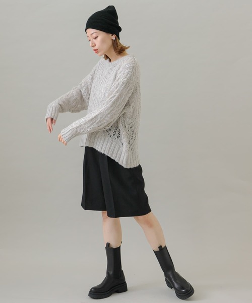 URBAN RESEARCH Sonny Label（アーバンリサーチサニーレーベル）の「タックハーフパンツ（その他パンツ・レディース・ブラック/キャメル・FREE）」の9枚目の写真