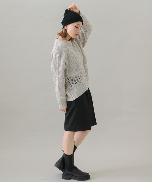 URBAN RESEARCH Sonny Label（アーバンリサーチサニーレーベル）の「タックハーフパンツ（その他パンツ・レディース・ブラック/キャメル・FREE）」の10枚目の写真