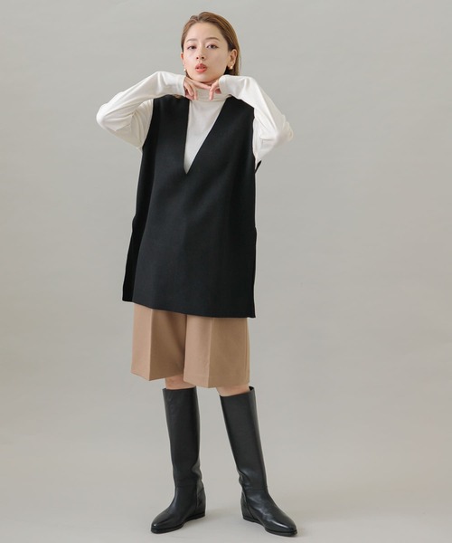 URBAN RESEARCH Sonny Label（アーバンリサーチサニーレーベル）の「タックハーフパンツ（その他パンツ・レディース・ブラック/キャメル・FREE）」の17枚目の写真