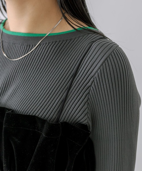 mline（エムライン）の「[mline]ベアギャザーベロアキャミソール（キャミソール・レディース・ブラック/ベージュ・FREE）」の17枚目の写真