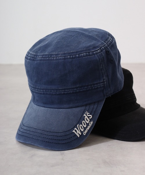 Woods(ウッズ)の「WOODS ウォッシュコットンワーク(キャップ・メンズ・ブラック/ベージュ/ネイビー・FREE)」の5枚目の写真