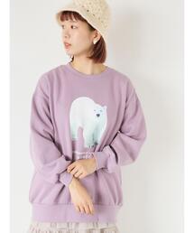 ehka sopo | 白クマプリントスウェット(Tシャツ/カットソー)
