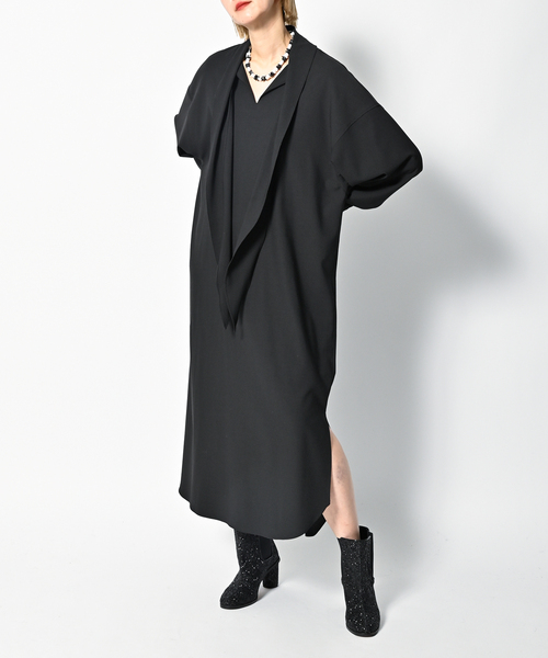CITYSHOP(シティーショップ)の「《追加》T/R TORO TIE DRESS 2:ワンピース(ワンピース・レディース・ブラック・38/36)」の11枚目の写真