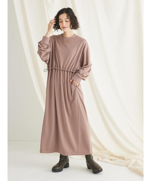 CRAFT STANDARD BOUTIQUE(クラフトスタンダードブティック)の「ポンチウエストドロストワンピース(ワンピース・レディース・ベージュ/ブルー/チャコールグレー・FREE)」の19枚目の写真