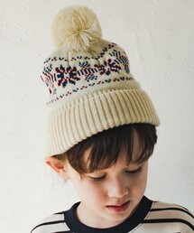ノルディック柄ニット帽