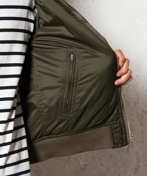 green label relaxing（グリーンレーベルリラクシング）の「MA-1/TYPE GREENDOWN ダウンブルゾン◆（MA-1・メンズ・オリーブ/ネイビー・X-LARGE/SMALL/LARGE/MEDIUM）」の4枚目の写真