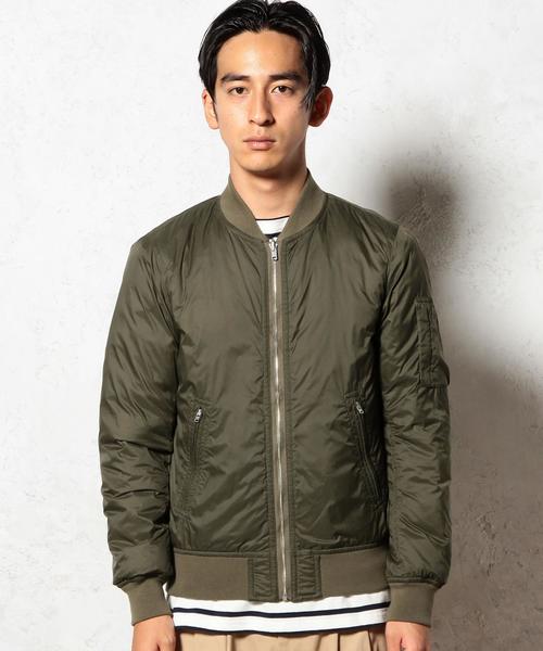 green label relaxing（グリーンレーベルリラクシング）の「MA-1/TYPE GREENDOWN ダウンブルゾン◆（MA-1・メンズ・オリーブ/ネイビー・X-LARGE/SMALL/LARGE/MEDIUM）」の6枚目の写真