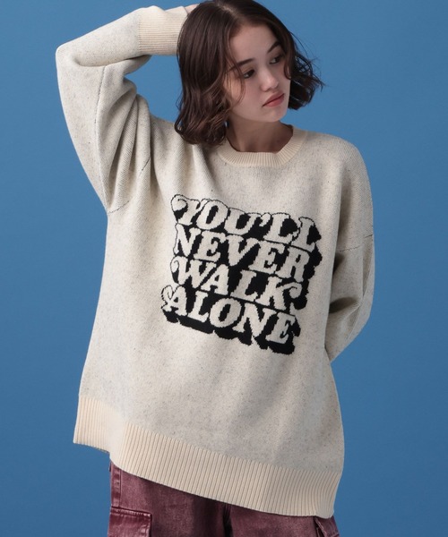 PBLIM（ページボーイリム）の「PBLIM/メッセージロゴニット（ニット/セーター・レディース・オフホワイト/オレンジ/ブラック・FREE）」の20枚目の写真