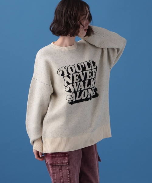 PBLIM（ページボーイリム）の「PBLIM/メッセージロゴニット（ニット/セーター・レディース・オフホワイト/オレンジ/ブラック・FREE）」の21枚目の写真