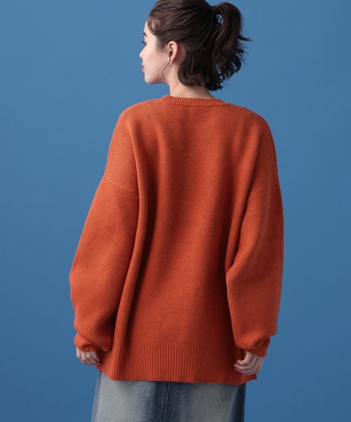 PBLIM（ページボーイリム）の「PBLIM/メッセージロゴニット（ニット/セーター・レディース・オフホワイト/オレンジ/ブラック・FREE）」の6枚目の写真