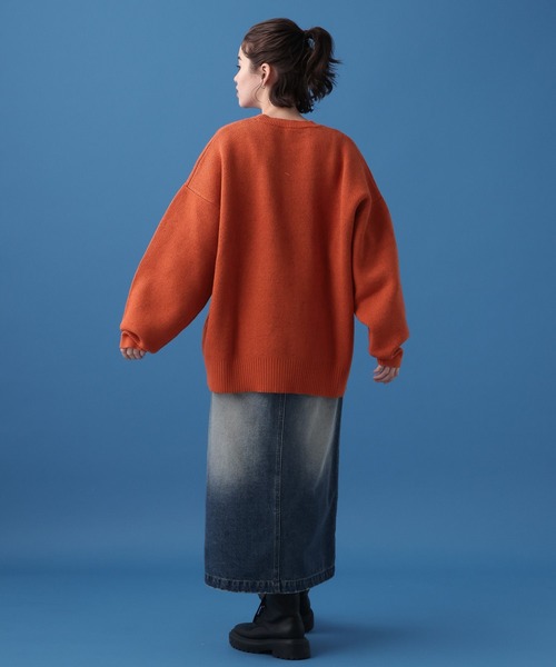 PBLIM（ページボーイリム）の「PBLIM/メッセージロゴニット（ニット/セーター・レディース・オフホワイト/オレンジ/ブラック・FREE）」の8枚目の写真