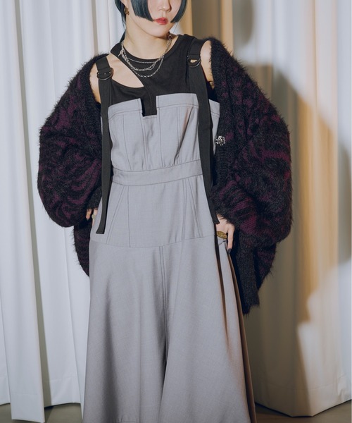 Ezick（エジック）の「Panel bustier ステッチキャミドレス