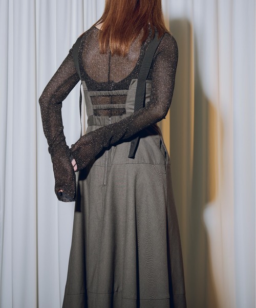 Ezick(エジック)の「Panel bustier ステッチキャミドレス(ワンピース・レディース・カーキブラウン/チャコールグレー/ライトグレー・FREE)」の21枚目の写真