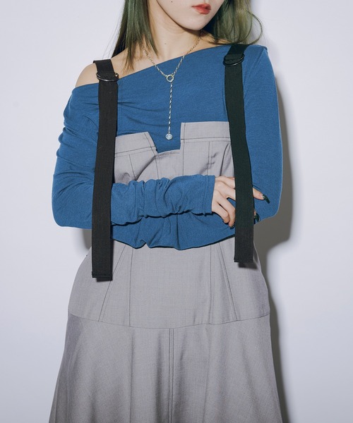 Ezick(エジック)の「Panel bustier ステッチキャミドレス(ワンピース・レディース・カーキブラウン/チャコールグレー/ライトグレー・FREE)」の16枚目の写真