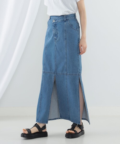 Ray BEAMS（レイビームス）の「Ray BEAMS / デニム スリット スカート（デニムスカート・レディース・ブルー/ブラック・0/1）」の11枚目の写真