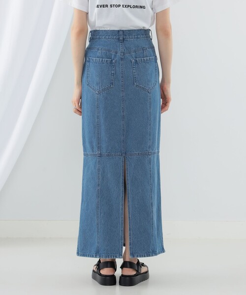 Ray BEAMS（レイビームス）の「Ray BEAMS / デニム スリット スカート（デニムスカート・レディース・ブルー/ブラック・0/1）」の16枚目の写真