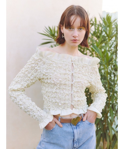 FURFUR（ファーファー）の「カーブワイドデニムパンツ（デニムパンツ・レディース・グレー/ピンク/サックスブルー・0/1）」の6枚目の写真