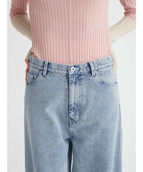 FURFUR（ファーファー）の「カーブワイドデニムパンツ（デニムパンツ・レディース・グレー/ピンク/サックスブルー・0/1）」の11枚目の写真