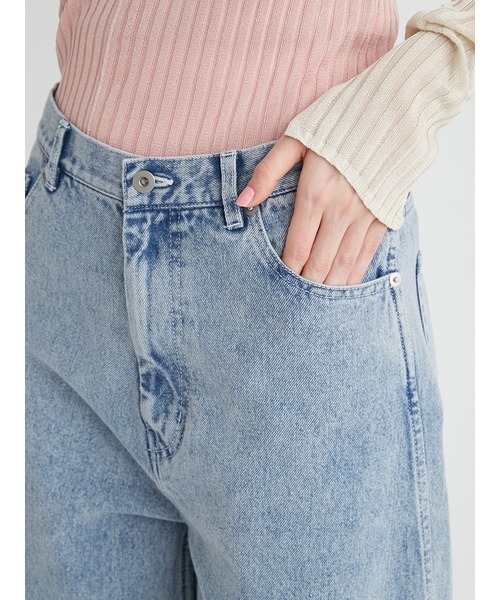 FURFUR（ファーファー）の「カーブワイドデニムパンツ（デニムパンツ・レディース・グレー/ピンク/サックスブルー・0/1）」の12枚目の写真