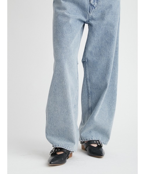 FURFUR（ファーファー）の「カーブワイドデニムパンツ（デニムパンツ・レディース・グレー/ピンク/サックスブルー・0/1）」の10枚目の写真