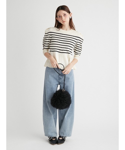 FURFUR（ファーファー）の「カーブワイドデニムパンツ（デニムパンツ・レディース・グレー/ピンク/サックスブルー・0/1）」の14枚目の写真