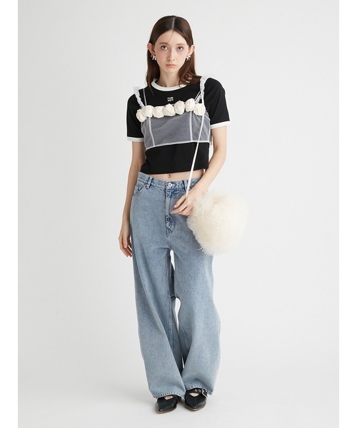 FURFUR（ファーファー）の「カーブワイドデニムパンツ（デニムパンツ・レディース・グレー/ピンク/サックスブルー・0/1）」の16枚目の写真