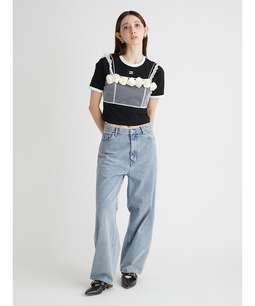 FURFUR（ファーファー）の「カーブワイドデニムパンツ（デニムパンツ・レディース・グレー/ピンク/サックスブルー・0/1）」の17枚目の写真