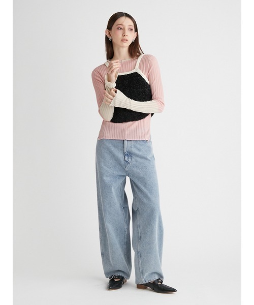 FURFUR（ファーファー）の「カーブワイドデニムパンツ（デニムパンツ・レディース・グレー/ピンク/サックスブルー・0/1）」の20枚目の写真