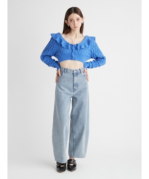 FURFUR（ファーファー）の「カーブワイドデニムパンツ（デニムパンツ・レディース・グレー/ピンク/サックスブルー・0/1）」の22枚目の写真