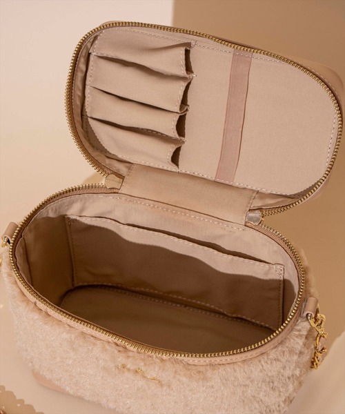 WILLSELECTION（ウィルセレクション）の「もこもこバニティバッグ（ショルダーバッグ・レディース・ブルー/ベージュ/オフホワイト・FREE）」の8枚目の写真