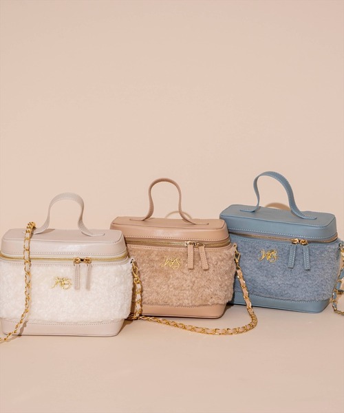 WILLSELECTION（ウィルセレクション）の「もこもこバニティバッグ（ショルダーバッグ・レディース・ブルー/ベージュ/オフホワイト・FREE）」の14枚目の写真