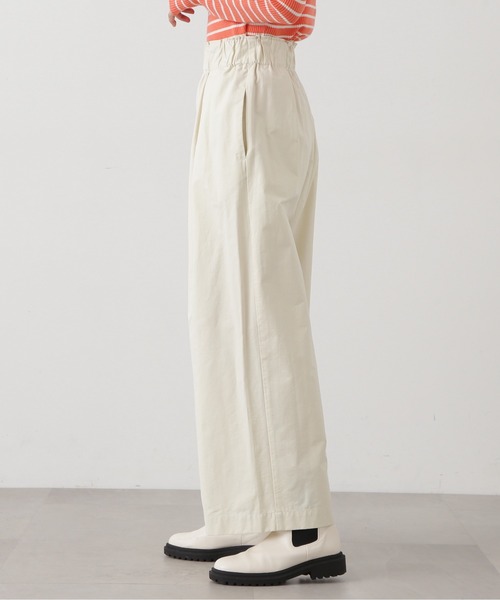 N.(N. Natural Beauty Basic)(エヌエヌナチュラルビューティーベーシック)の「◆リラックスワイドパンツ(スラックス・レディース・クリーム/ライム・MEDIUM)」の10枚目の写真