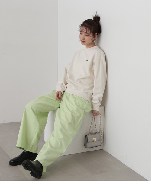 N.(N. Natural Beauty Basic)(エヌエヌナチュラルビューティーベーシック)の「◆リラックスワイドパンツ(スラックス・レディース・クリーム/ライム・MEDIUM)」の15枚目の写真