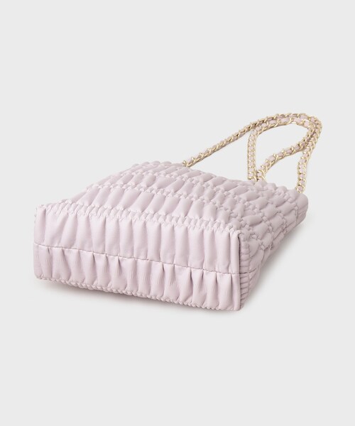 OPAQUE.CLIP（オペークドットクリップ）の「◆シャーリングデザインミニショルダーバッグ（ショルダーバッグ・レディース・ライトグレー/グリーン/ブラック/ベビーピンク・00）」の12枚目の写真