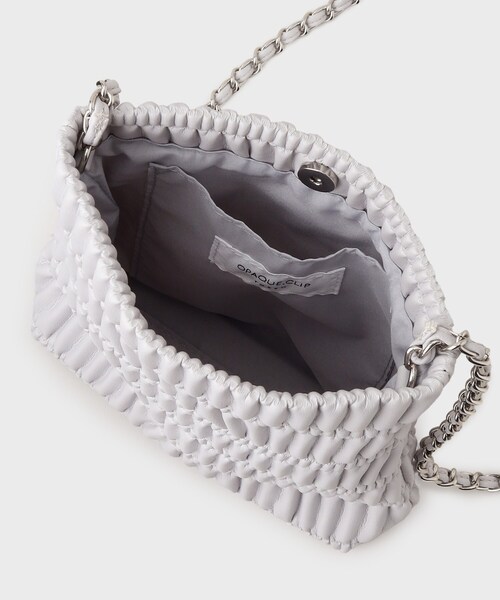 OPAQUE.CLIP（オペークドットクリップ）の「◆シャーリングデザインミニショルダーバッグ（ショルダーバッグ・レディース・ライトグレー/グリーン/ブラック/ベビーピンク・00）」の11枚目の写真