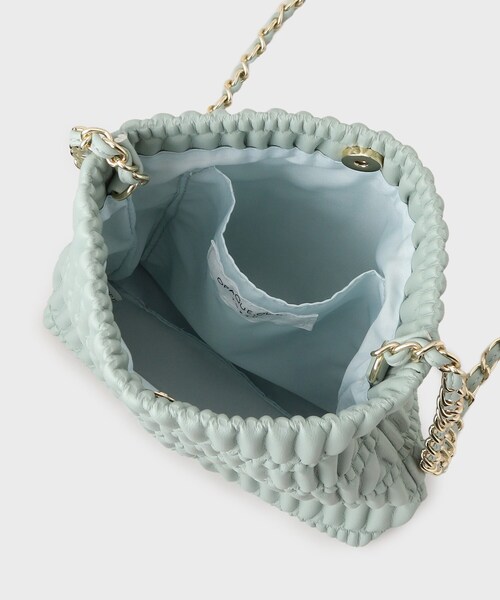 OPAQUE.CLIP（オペークドットクリップ）の「◆シャーリングデザインミニショルダーバッグ（ショルダーバッグ・レディース・ライトグレー/グリーン/ブラック/ベビーピンク・00）」の13枚目の写真