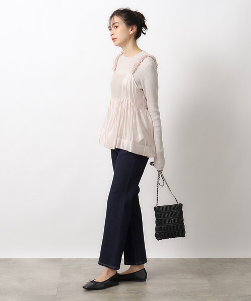 OPAQUE.CLIP（オペークドットクリップ）の「◆シャーリングデザインミニショルダーバッグ（ショルダーバッグ・レディース・ライトグレー/グリーン/ブラック/ベビーピンク・00）」の15枚目の写真