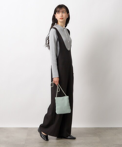 OPAQUE.CLIP（オペークドットクリップ）の「◆シャーリングデザインミニショルダーバッグ（ショルダーバッグ・レディース・ライトグレー/グリーン/ブラック/ベビーピンク・00）」の20枚目の写真