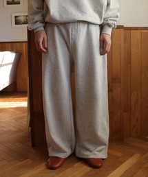 紐付きワンポイント刺繍スウェットパンツ