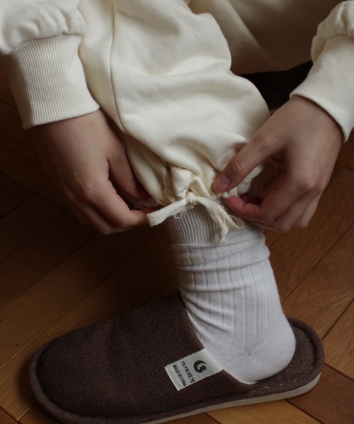 BROKEN BASE（ブロークンベース）の「紐付きワンポイント刺繍スウェットパンツ（スウェットパンツ・メンズ・ネイビー/杢グレー/クリーム・MEDIUM/LARGE）」の6枚目の写真