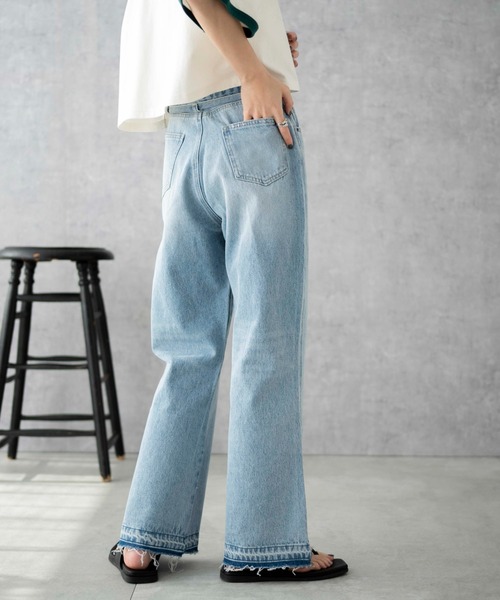 WEGO(ウィゴー)の「WEGO/セミフレアデニムパンツ(デニムパンツ・レディース・ライトインディゴブルー/ブラック系1・SMALL/MEDIUM)」の15枚目の写真