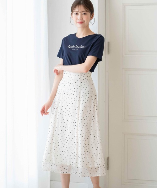 NOELA(ノエラ)の「ロゴTシャツ(Tシャツ/カットソー・レディース・ベージュ/ネイビー/オフホワイト・フリー)」の13枚目の写真