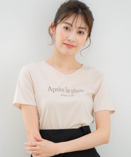 NOELA(ノエラ)の「ロゴTシャツ(Tシャツ/カットソー・レディース・ベージュ/ネイビー/オフホワイト・フリー)」の15枚目の写真