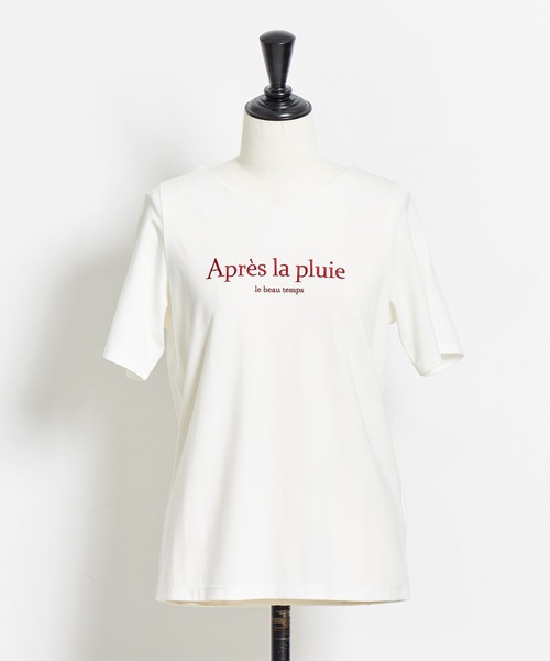 NOELA(ノエラ)の「ロゴTシャツ(Tシャツ/カットソー・レディース・ベージュ/ネイビー/オフホワイト・フリー)」の8枚目の写真