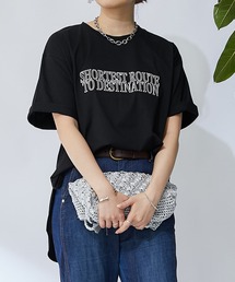 un dix cors（アンディコール）の「刺繍ロゴTシャツ（Tシャツ/カットソー）」