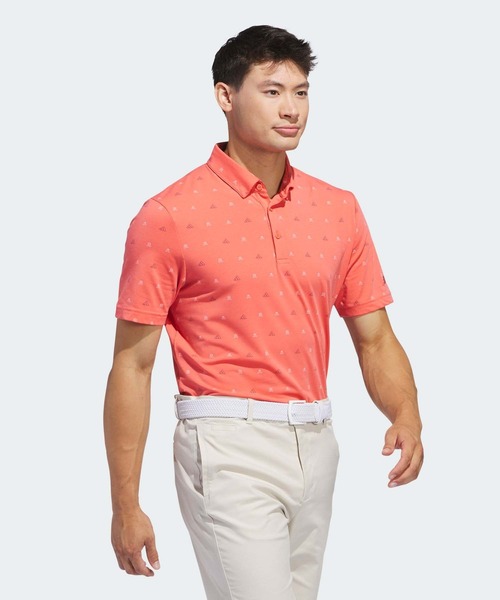 adidas Golf(アディダスゴルフ)の「GO-TO モノグラムシャツ【adidas Golf/アディダスゴルフ】(ポロシャツ・メンズ・レッド系その他/ライトグレー/クリーム/ダークグリーン・XX-LARGE/X-LARGE/SMALL/MEDIUM/LARGE)」の9枚目の写真