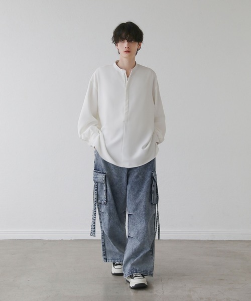 LILL（リル）の「ルーズシルエットハーフジップシャツ（シャツ