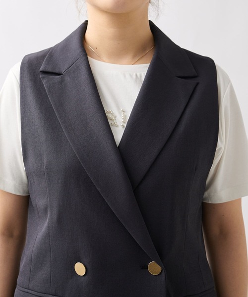 La boutique BonBon（ラブティックボンボン）の「ドライオックススリーブレスジャケット（ベスト・レディース・ブラック/ホワイト・FREE）」の20枚目の写真